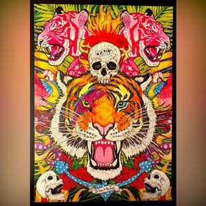 Puzzle attached to the ModPodge to decorate the wall